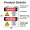 Signmission Formaldehyde Irritant Hazard Bilingual Danger Sign, Vinyl Decal, 18in W x 24in L, 2PK OS-2PACK-DS-D-1824-VS-1266 - alternate 3